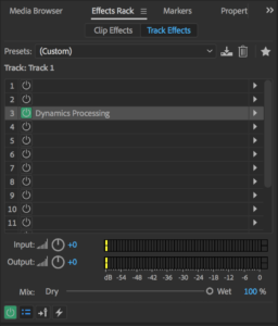 Adobe Audition track effects